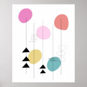 ミッドセンチュリー幾何モダンデザイン ポスター (正面)