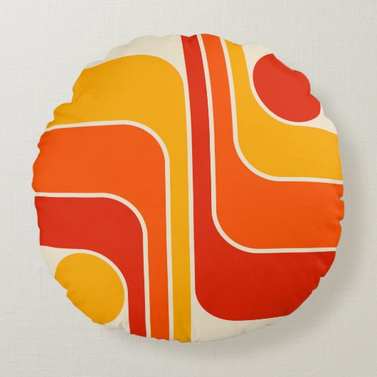 ミッドセンチュリー幾何モダンデザイン ラウンドクッション (正面)