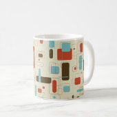 ミッドセンチュリー幾何モダンプリント コーヒーマグカップ (正面右)