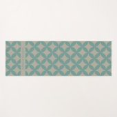 ミッドセンチュリー幾何モダンレトロモダンターコイズ ヨガマット (正面(横))
