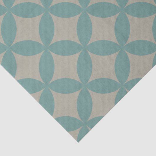 ミッドセンチュリー幾何モダンレトロモダンターコイズ 薄葉紙 (詳細)