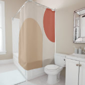 ミッドセンチュリー幾何モダン図形 シャワーカーテン (インサイチュ)