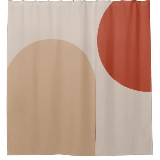 ミッドセンチュリー幾何モダン図形 シャワーカーテン