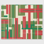 ミッドセンチュリー幾何モダン抽象芸術クリスマス ラッピングペーパー (フラット)