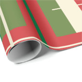 ミッドセンチュリー幾何モダン抽象芸術クリスマス ラッピングペーパー (ロールコーナー)