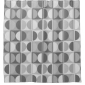 ミッドセンチュリー幾何モダン抽象芸術パターン シャワーカーテン (正面)