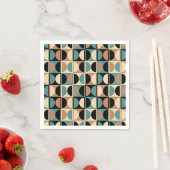 ミッドセンチュリー幾何モダン抽象芸術パターン スタンダードカクテルナプキン (インサイチュ)