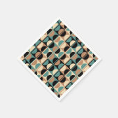 ミッドセンチュリー幾何モダン抽象芸術パターン スタンダードカクテルナプキン (角)