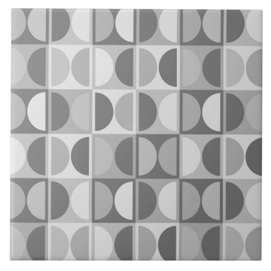 ミッドセンチュリー幾何モダン抽象芸術パターン タイル (正面)