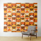 ミッドセンチュリー幾何モダン抽象芸術パターン タペストリー (インサイチュ(横))