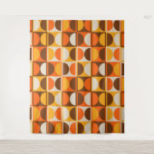 ミッドセンチュリー幾何モダン抽象芸術パターン タペストリー (正面)