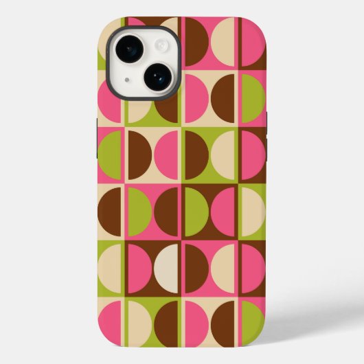 ミッドセンチュリー幾何モダン抽象芸術パターン Case-Mate iPhoneケース (裏面)