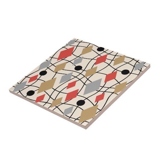 ミッドセンチュリー幾何モダン抽象芸術 タイル (側面)