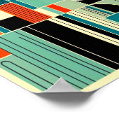 ミッドセンチュリー幾何モダン抽象芸術 ポスター (角)