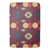 ミッドセンチュリー幾何モダン明るい赤紫色 バスマット (正面縦)