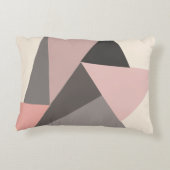 ミッドセンチュリー幾何学模様のピンクとグレーモダン色 アクセントクッション (裏面)