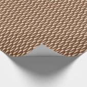 ミッドセンチュリー幾何学模様、チョコレートと桃 ラッピングペーパー (角)