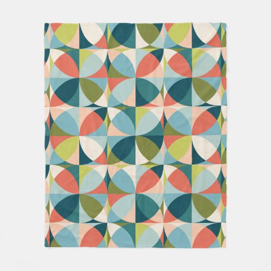 ミッドセンチュリー幾何学的、抽象芸術シームレスデザイン。 フリースブランケット