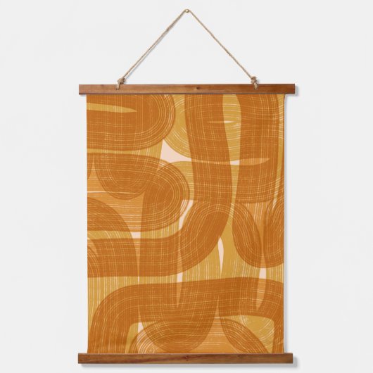 ミッドセンチュリー抽象芸術アート 吊り下げ型タペストリー (正面)