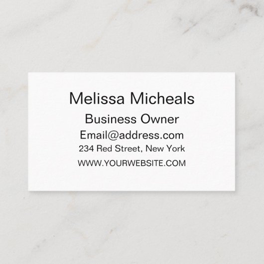 ミッドセンチュリー抽象芸術オレンジとピンクカスタム色 名刺 (裏面)