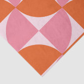 ミッドセンチュリー抽象芸術オレンジとピンクパターン 薄葉紙 (詳細)