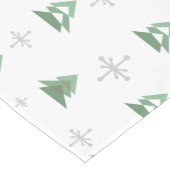 ミッドセンチュリー抽象芸術クリスマスツリーズ冬 ショートテーブルランナー (コーナー)