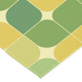 ミッドセンチュリー抽象芸術グリーンオレンジイエロー ショートテーブルランナー (コーナー)