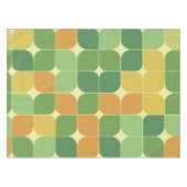 ミッドセンチュリー抽象芸術グリーンオレンジイエロー テーブルクロス (正面(横))