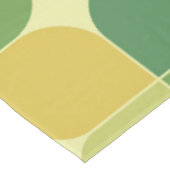 ミッドセンチュリー抽象芸術グリーンオレンジイエロー テーブルクロス (アングル)