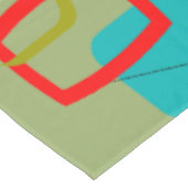 ミッドセンチュリー抽象芸術グリーン テーブルクロス (アングル)