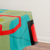 ミッドセンチュリー抽象芸術グリーン テーブルクロス (インサイチュ)