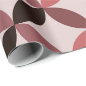 ミッドセンチュリー抽象芸術サークルブラウンコーラルブラック ラッピングペーパー (ロールコーナー)