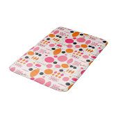 ミッドセンチュリー抽象芸術パターンカラフルレトロ バスマット (アングル)