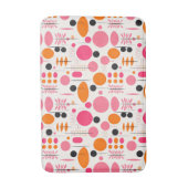 ミッドセンチュリー抽象芸術パターンカラフルレトロ バスマット (正面縦)