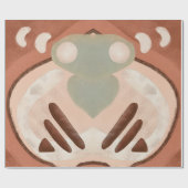 ミッドセンチュリー抽象芸術モダンアオーガニックートデコパージュ ラッピングペーパー (フラット)