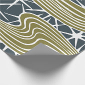 ミッドセンチュリー抽象芸術モダンイラストレーション – ボーティフ ラッピングペーパー (角)