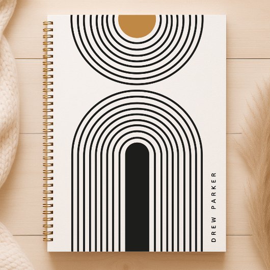 ミッドセンチュリー抽象芸術幾何学ミニマモダンリスト ノートブック