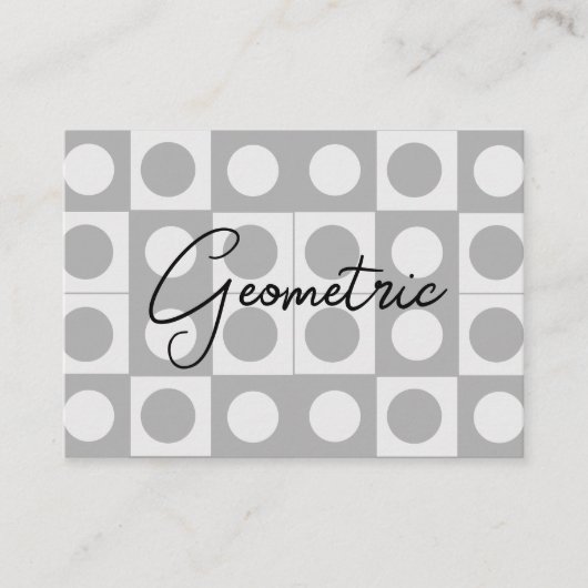 ミッドセンチュリー抽象芸術幾何学模様 名刺 (正面)