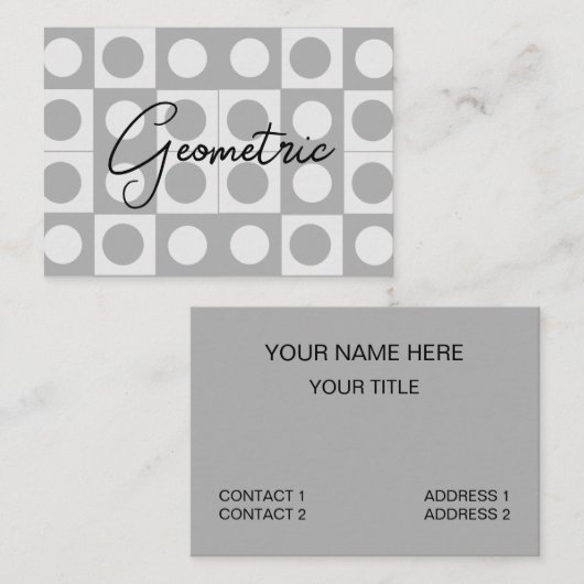 ミッドセンチュリー抽象芸術幾何学模様 名刺 (正面/裏面)