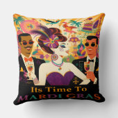 ミッドセンチュリー未来的マルディグラスカクテルパーティー クッション (裏面)