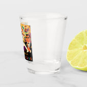 ミッドセンチュリー未来的マルディグラスカクテルパーティー ショットグラス (右)