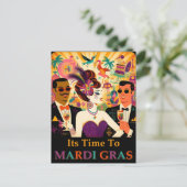 ミッドセンチュリー未来的マルディグラスカクテルパーティー ポストカード (スタンド正面)