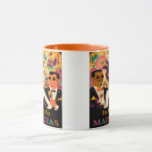 ミッドセンチュリー未来的マルディグラスカクテルパーティー マグカップ (中央)