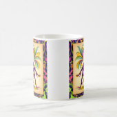 ミッドセンチュリー未来的マルディグラスマルティーニ女性 コーヒーマグカップ (中央)