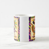 ミッドセンチュリー未来的マルディグラスマルティーニ女性 コーヒーマグカップ (中央)