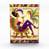 ミッドセンチュリー未来的マルディグラスマルティーニ女性 フォトブロック (正面)