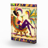 ミッドセンチュリー未来的マルディグラスマルティーニ女性 フォトブロック (右)