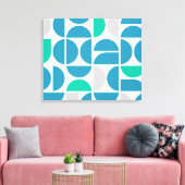 ミッドセンチュリー水中競技タイル キャンバスプリント (インサイチュ (リビング))