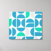 ミッドセンチュリー水中競技タイル キャンバスプリント (正面)