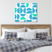 ミッドセンチュリー水中競技タイル キャンバスプリント (インサイチュ (寝室))